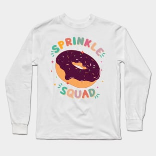 Donut Lover Cool Donut Sprinkle Squad Birthday Girls Cute Long Sleeve T-Shirt